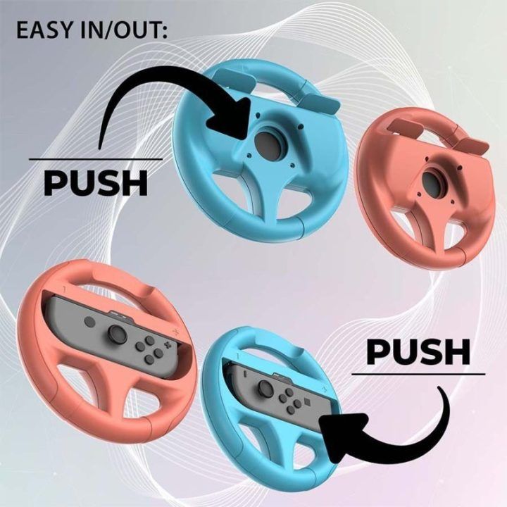 Žaidimų vairų komplektas Nintendo Switch ir Switch 2 Joy-Con valdikliams Subsonic Duo Racing Wheel, 2 vnt