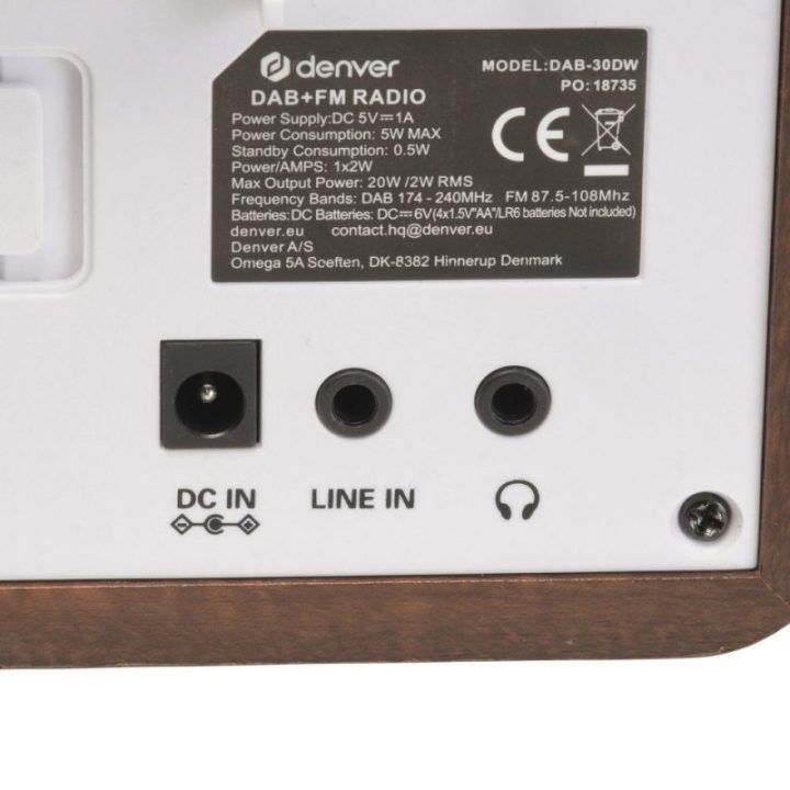 DAB+ ir FM radijas Denver DAB-30DW