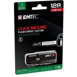 USB atmintinė USB 3.2 Gen 1 EMTEC Click Secure, 128 GB