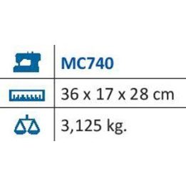 Nešiojamoji siuvimo mašina Jata Seleccion MC740, 70 W