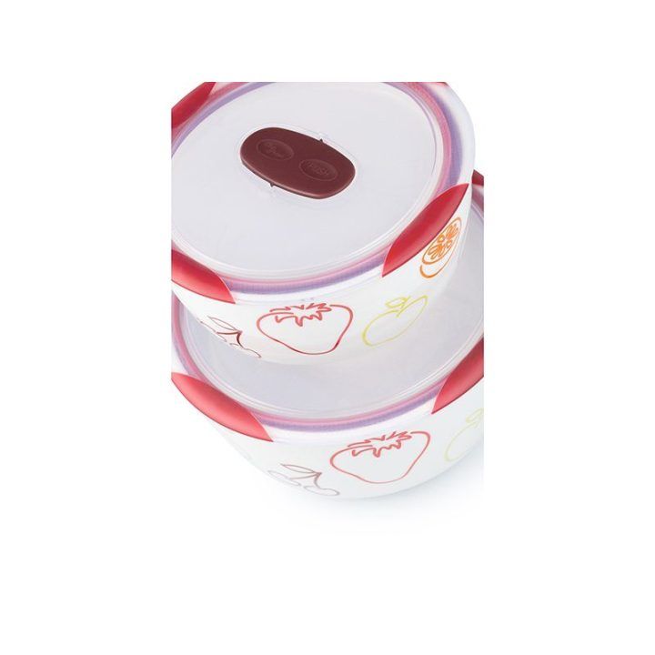 Keraminių dubenų rinkinys Oursson BS4781RC/DC, 3 l, 2 vnt., tamsiai vyšninės spalvos