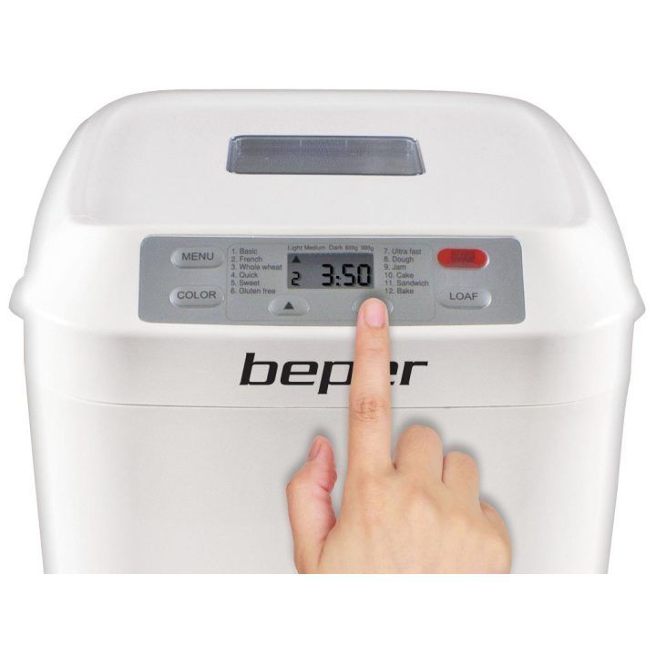 Duonkepė su 12 kepimo programų Beper BC.130, 900 g, 550 W