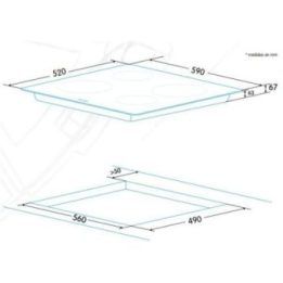 Įmontuojama stiklo keramikos kaitlentė Edesa EVT-6421 X, 6500 W, juoda