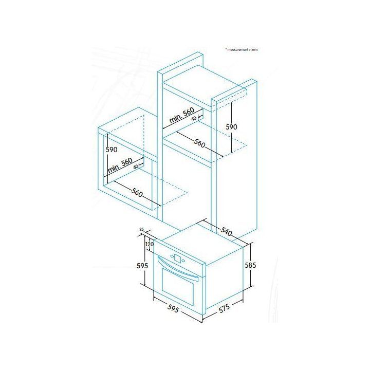 Elektrinė orkaitė Edesa EOE-8060 P X, 65 l, juoda ir nerūdijančiojo plieno spalvos