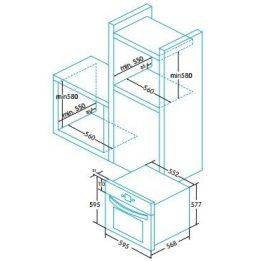 Elektrinė orkaitė Edesa EOE-7050 WH, 70 l