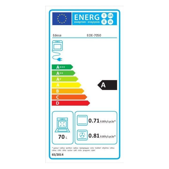 Elektrinė orkaitė Edesa EOE-7050 WH, 70 l