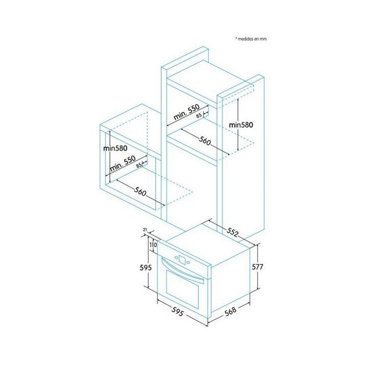 Elektrinė orkaitė su konvekcija Edesa EOE-7040 BK, 70 l, juoda