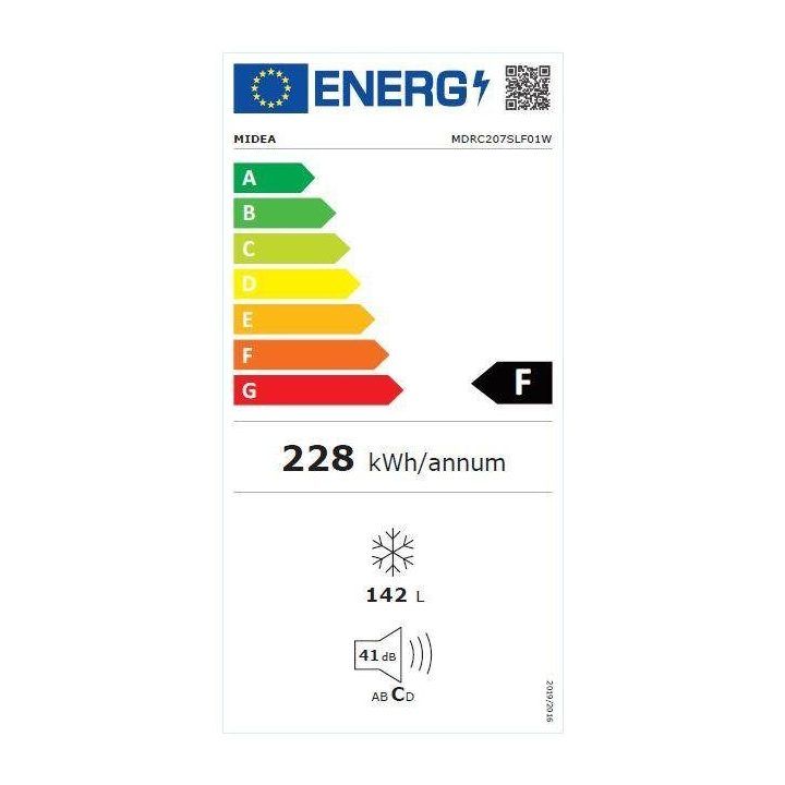 Šaldymo dėžė Midea MDRC207SLF01G, 142 l, balta