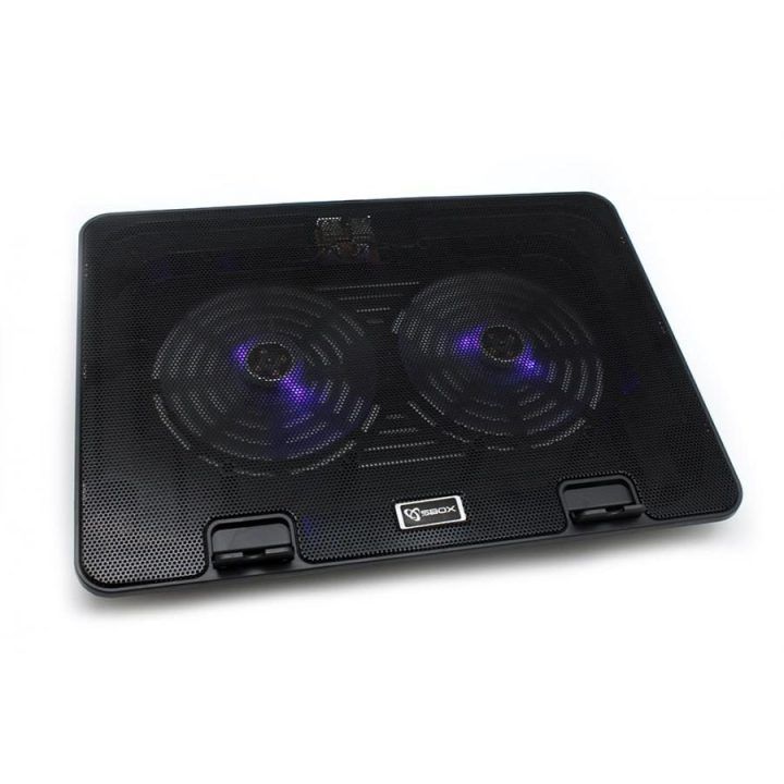 Nešiojamojo kompiuterio aušinimo stovas Sbox CP-101, iki 15,6 colio, juodas