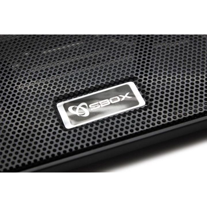 Nešiojamojo kompiuterio aušinimo stovas Sbox CP-101, iki 15,6 colio, juodas