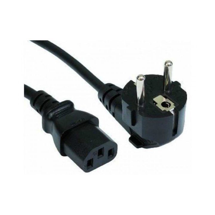 Maitinimo kabelis su eurotipo E/F ir IEC C13 jungtimis Sbox PC-POWER-CAB, 2 m, juodas