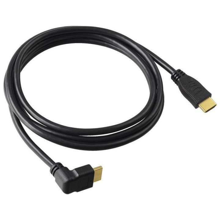 HDMI kabelis su 90° kampine jungtimi Sbox HDMI-90-15/R, 1,5 m, juodas