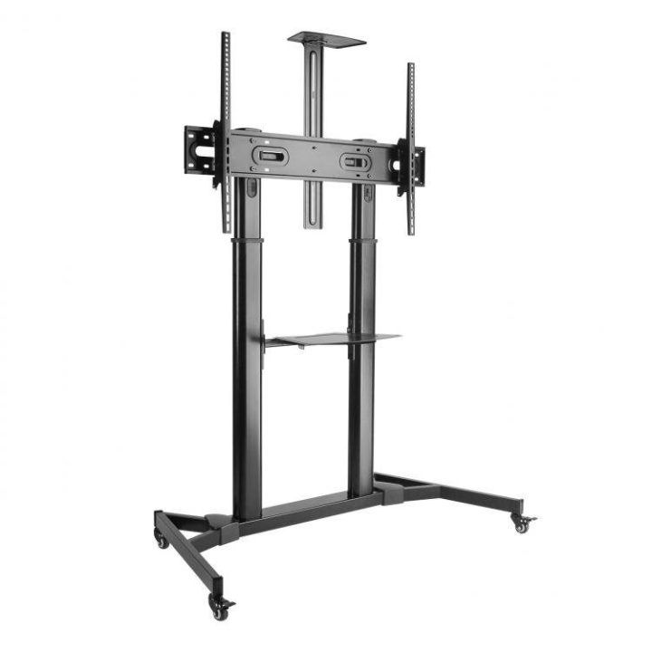Mobilus grindų stovas televizoriui Sbox FS-3610, 60–100 colių, 100 kg, juodas