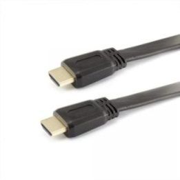 Plokščias HDMI 1.4 kabelis HDMI–HDMI Sbox, 1,5 m, juodas