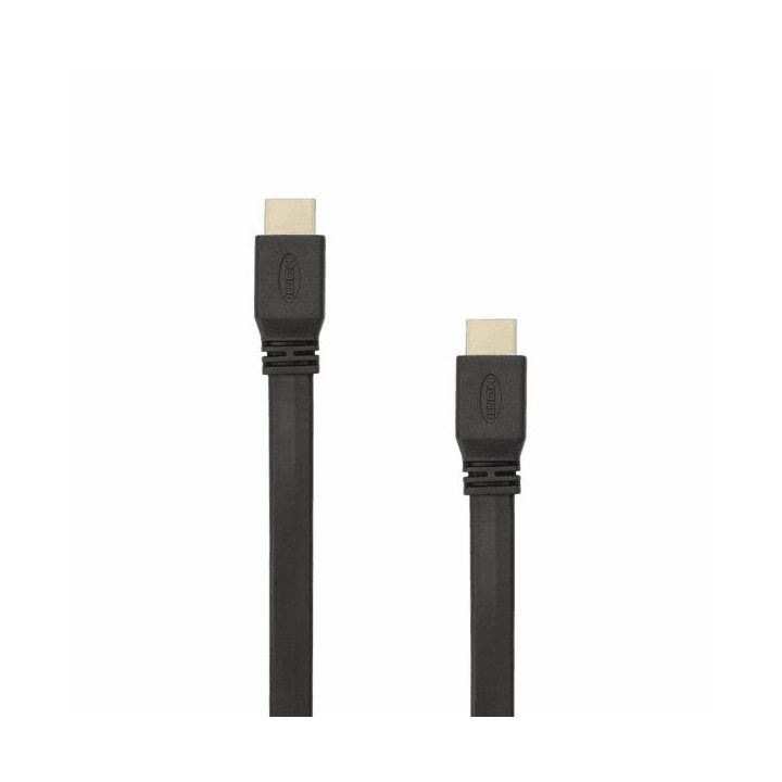 Plokščias HDMI 1.4 kabelis HDMI–HDMI Sbox, 1,5 m, juodas