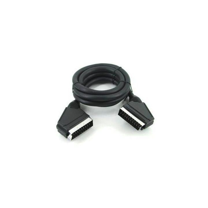 SCART kabelis su dviem 21 kontaktų kištukais Sbox SCART15/R, 1,5 m, juodas