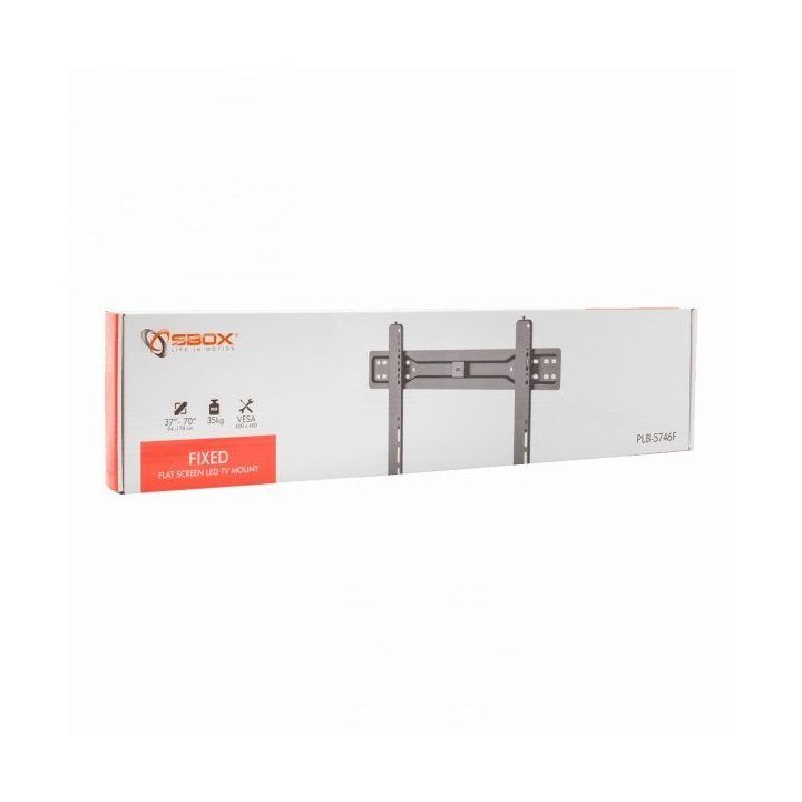 Fiksuotas televizoriaus laikiklis 37–70 colių Sbox PLB-5746F, juodas