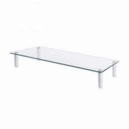 Monitoriaus ir nešiojamojo kompiuterio stovas Sbox DS-610, 560 × 210 × 80 mm, baltas