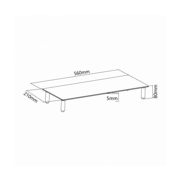 Monitoriaus ir nešiojamojo kompiuterio stovas Sbox DS-610, 560 × 210 × 80 mm, baltas