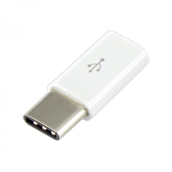 Adapteris su microUSB lizdu ir USB-C kištuku Sbox AD.USB-C, 480 Mbps, baltas