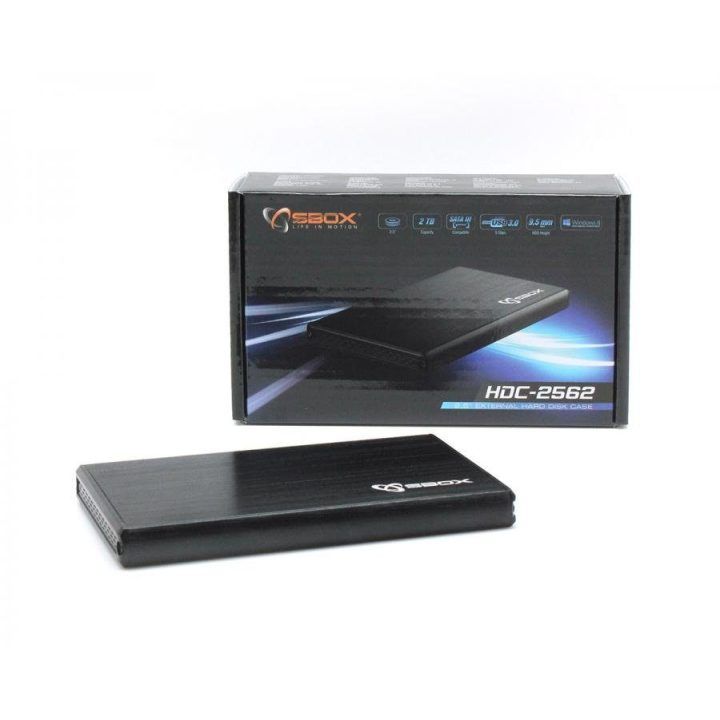 Išorinis HDD / SSD dėklas Sbox HDC-2562B, 2,5 colio, juodas