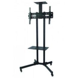Televizoriaus grindų stovas su ratukais Sbox FS-401, 37–70 colių, 50 kg