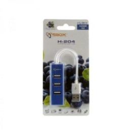 4 prievadų USB 2.0 šakotuvas Sbox H-204, mėlynas