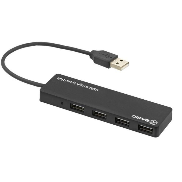 USB 2.0 šakotuvas su 4 prievadais Tellur Basic, juodas