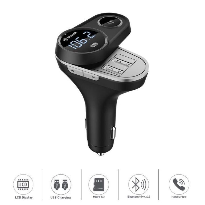 Automobilinis Bluetooth FM siųstuvas Tellur FMT-B5, juodas