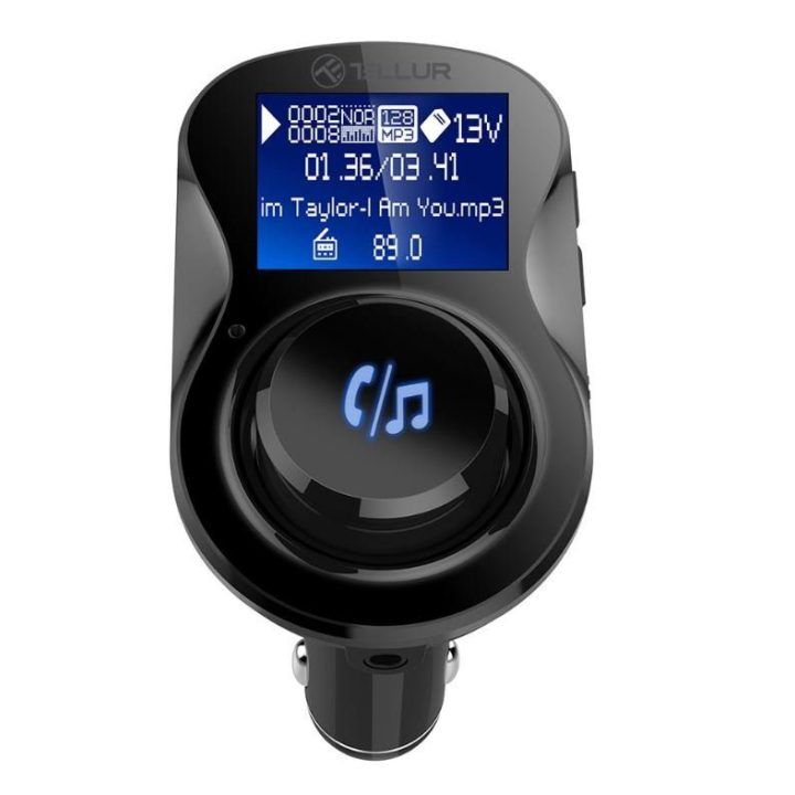 Automobilinis FM siųstuvas su Bluetooth, USB, microSD ir AUX Tellur FMT-B3, juodas