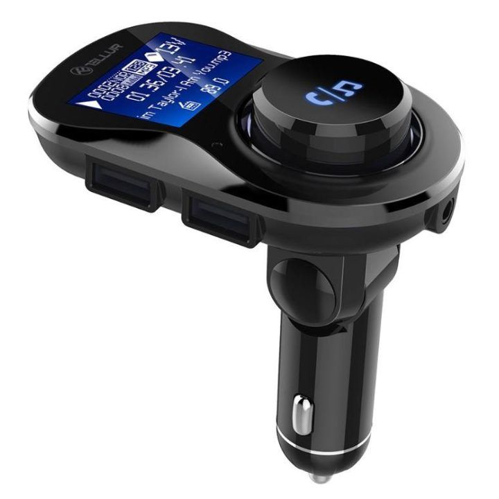 Automobilinis FM siųstuvas su Bluetooth, USB, microSD ir AUX Tellur FMT-B3, juodas