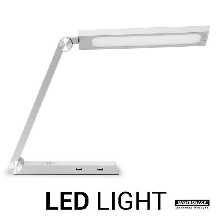 LED stalinė lempa su Qi įkrovikliu ir USB jungtimis Gastroback Design LED Light Charge