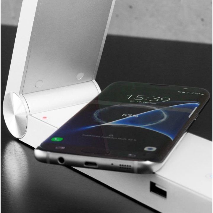 LED stalinė lempa su Qi įkrovikliu ir USB jungtimis Gastroback Design LED Light Charge