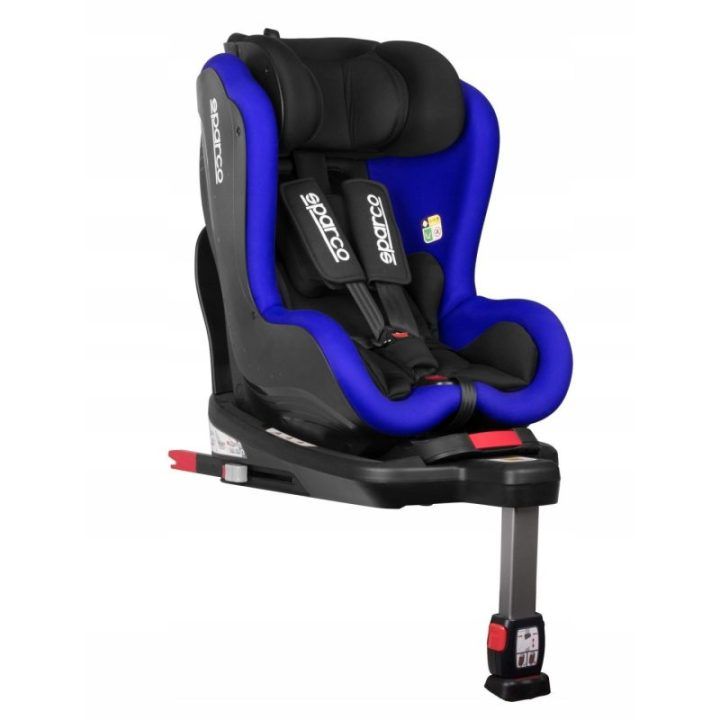 Vaikiška automobilinė kėdutė Sparco SK500I, iki 18 kg, juoda su mėlyna
