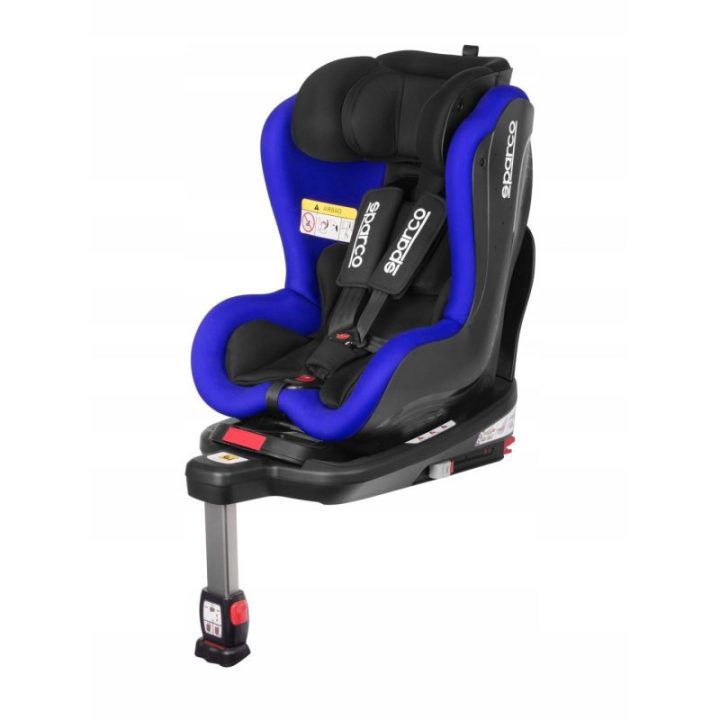 Vaikiška automobilinė kėdutė Sparco SK500I, iki 18 kg, juoda su mėlyna
