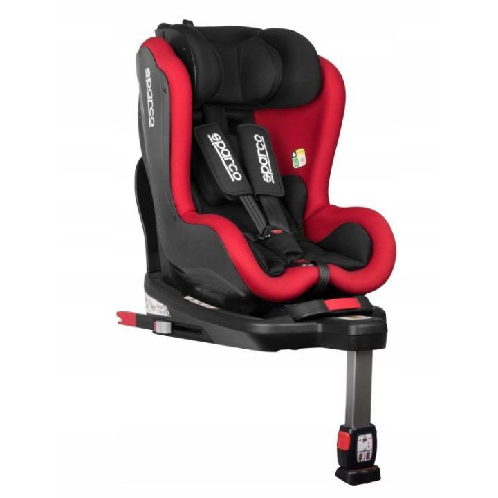 Automobilinė kėdutė Sparco SK500I, iki 18 kg, juoda su raudona
