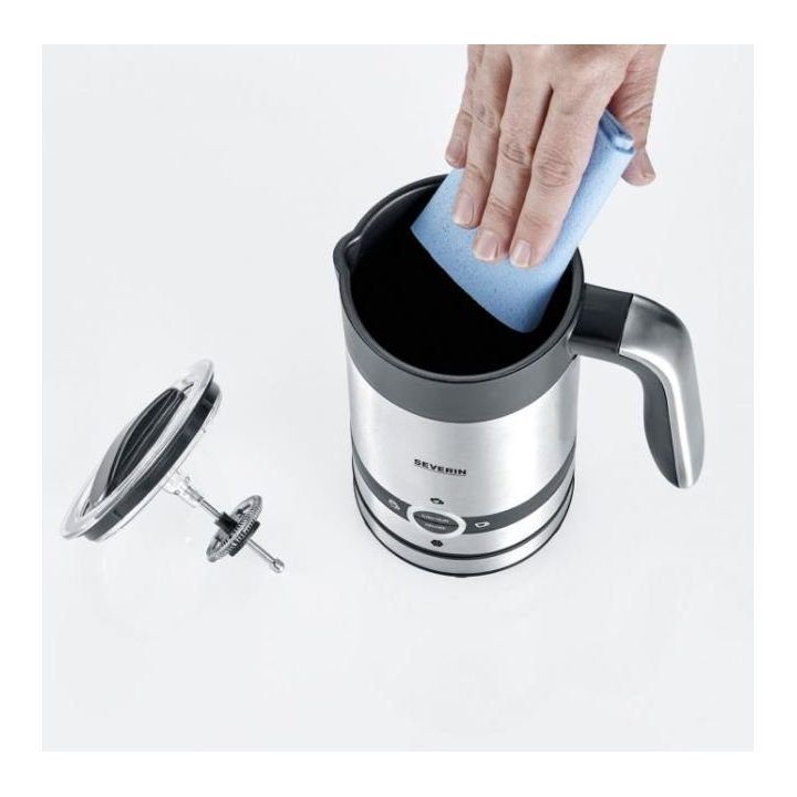 Automatinis pieno putų plaktuvas Severin SM 3584, 200 ml, juodas ir nerūdijančiojo plieno