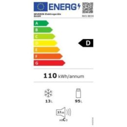 Šaldytuvas su šaldikliu Severin RKS 8834, 106 l, turkio spalvos