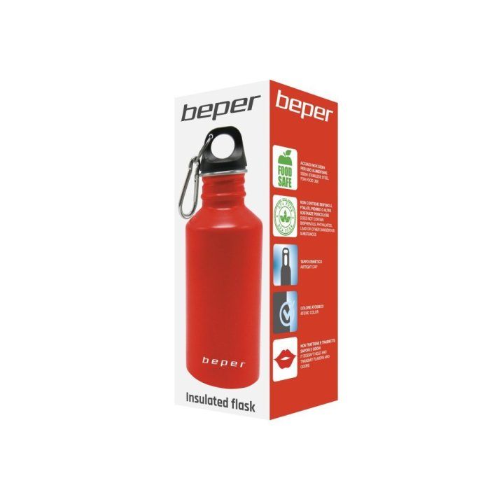 Nerūdijančio plieno gertuvė su hermetišku dangteliu Beper, 500 ml