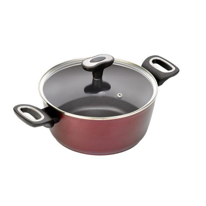 Puodas su grūdinto stiklo dangčiu Jata CF922, 22 cm, 2,6 l