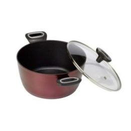 Aliumininis puodas su grūdinto stiklo dangčiu Jata CF924, 24 cm, 4 l