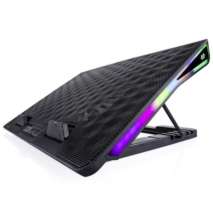 Nešiojamojo kompiuterio aušinimo stovas su RGB apšvietimu Tracer Wing, iki 17,3 colio