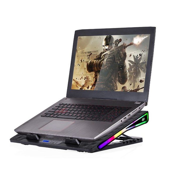 Nešiojamojo kompiuterio aušinimo stovas su RGB apšvietimu Tracer Wing, iki 17,3 colio