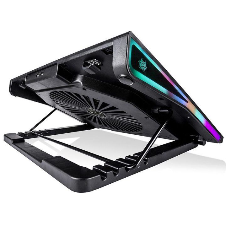 Nešiojamojo kompiuterio aušinimo stovas su RGB apšvietimu Tracer Wing, iki 17,3 colio