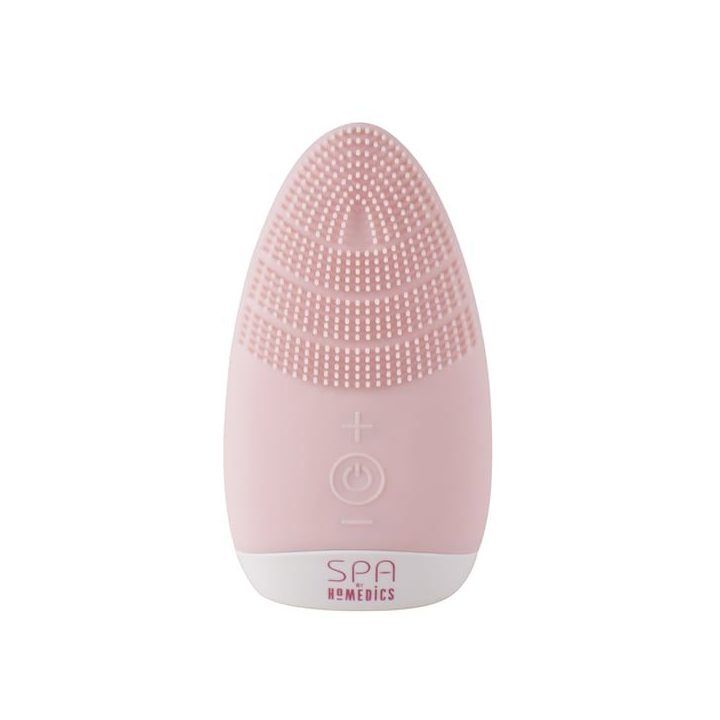 Besisukantis veido valymo šepetėlis HoMedics Blossom Mini, rožinės ir baltos spalvos