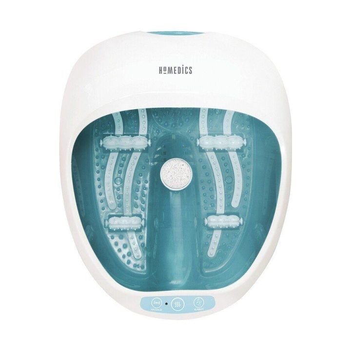 Pėdų vonelė su masažo, burbuliavimo ir šildymo funkcijomis Homedics FS-250-EU, mėlyna su balta