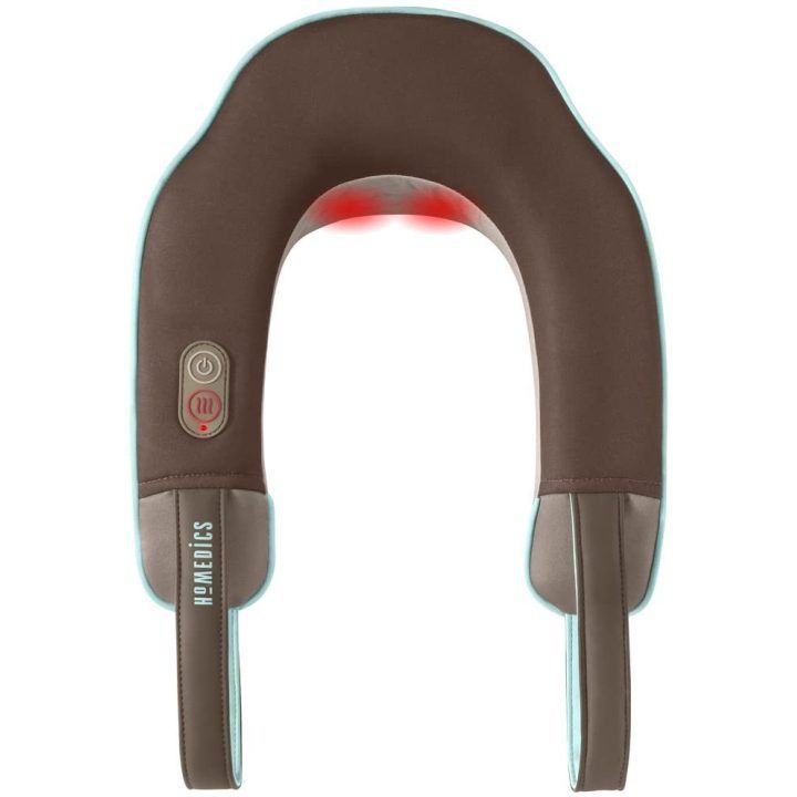 Vibracinis kaklo masažuoklis su šilumos funkcija HoMedics NMSQ-215A-EU, rudas