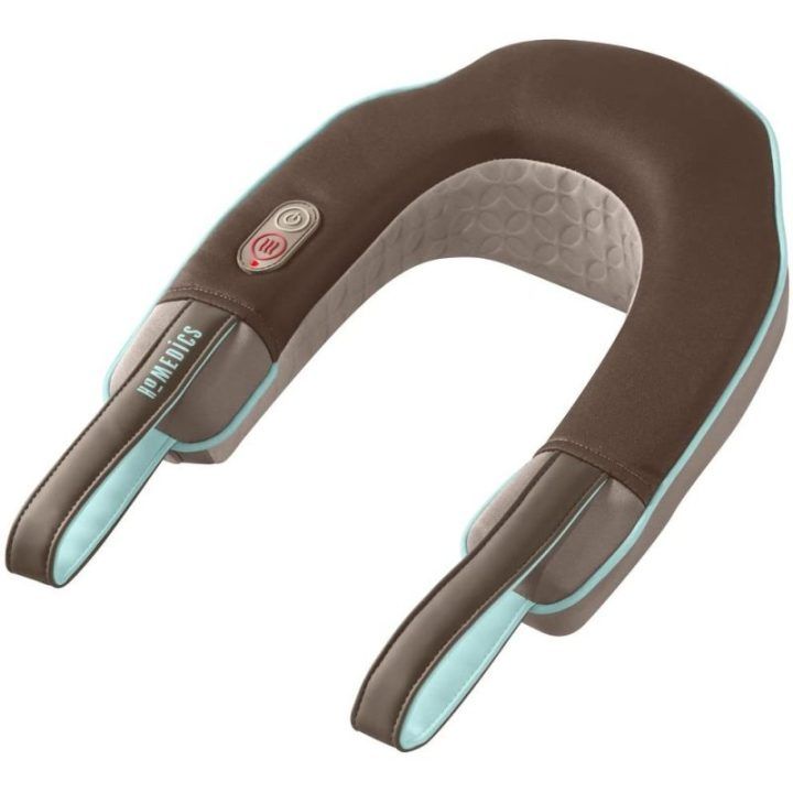 Vibracinis kaklo masažuoklis su šilumos funkcija HoMedics NMSQ-215A-EU, rudas