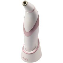 Vakuuminis veido mikrodermabrazijos prietaisas su safyru dengtu antgaliu HoMedics Radiance, rožinio aukso ir baltos spalvos