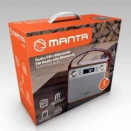Radijas su Bluetooth, USB ir FM imtuvu Manta Capri, rudas / sidabro spalvos